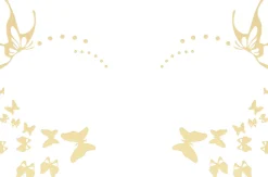 Plaktattoos Gezicht Butterflies gold