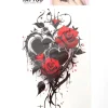 Plaktattoos Hart met rozen