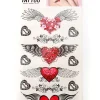 Plaktattoos Hart met vleugels