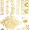 Plaktattoos Henna goud