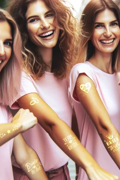 Plaktattoos Bride to be goud
