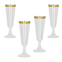 Plastic Champagneglazen 4st