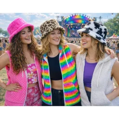Pluchen Bucket Hat Panter