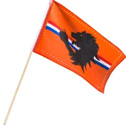 Polyester zwaaivlag Oranje Leeuw