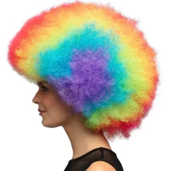 Pruik Clown Rainbow Deluxe XL