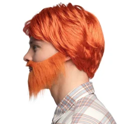 Pruik Dude oranje met baard