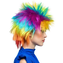 Pruik Punky rainbow
