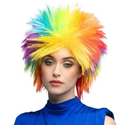 Pruik Punky rainbow
