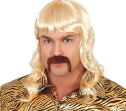 Pruik Tiger King met snor