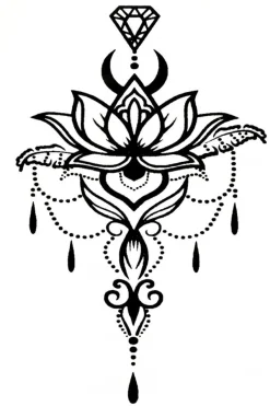 QuickTattoo glitter sjabloon