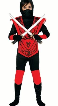 Red ninja kostuum kinderen