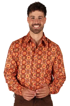 Retro 70s Squares blouse heren