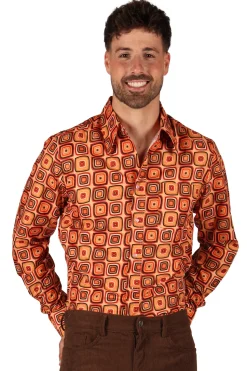 Retro 70s Squares blouse heren