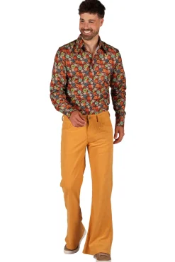 Ribcordbroek 70's voor Heren