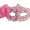 Roze oogmasker met bloem