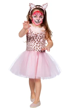 Roze Panter jurkje met tiara