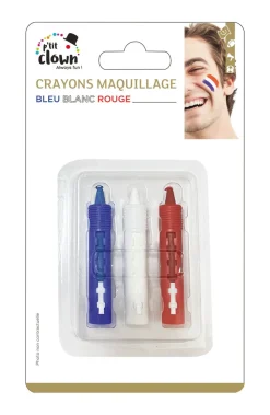 Schminkstiften rood wit blauw