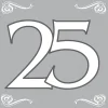 Servetten Jubileum 25 Zilver 20st