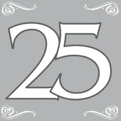 Servetten Jubileum 25 Zilver 20st