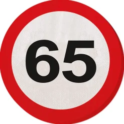 Servetten verkeersbord Leeftijd 20st