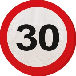 Servetten verkeersbord Leeftijd 20st