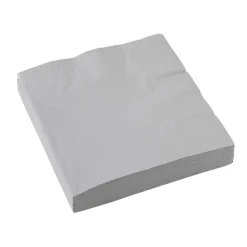Servetten vierkant zilver 33x33cm
