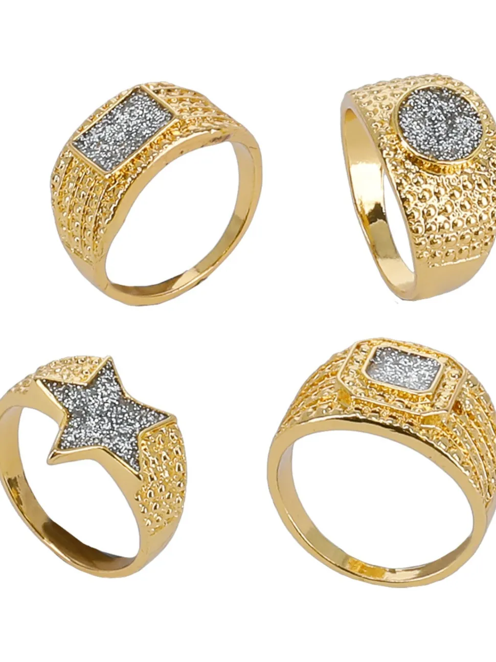 Set Gouden ringen 4st