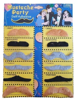 Set van 12 snorren meerkleurig