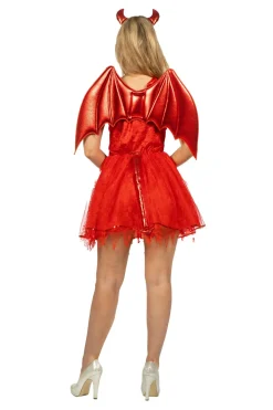 Sexy Duivel jurk met vleugels en tiara