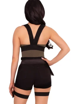 Sexy Utility Agent Kostuum met Harness & Pockets