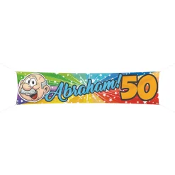 Spandoek Abraham Regenboog 180x40cm