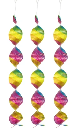 Spiraalversiering Regenboog 4st