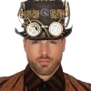 Steampunk hoed luxe met mijnlamp