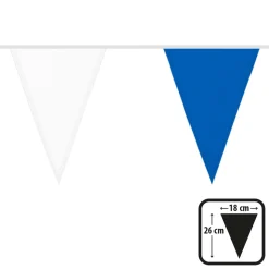Stoffen Vlaggenlijn Blauw-Wit 6m
