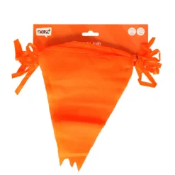 Stoffen vlaggenlijn textiel oranje 5m