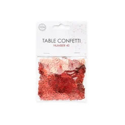 Tafelconfetti 40 jaar robijn