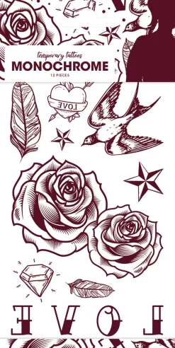Tattoos Love monochrome