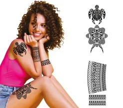 Tattoosset Black Flower
