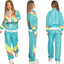 Trainingspak Retro vrouw neon