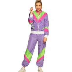 Trainingspak Retro vrouw neon