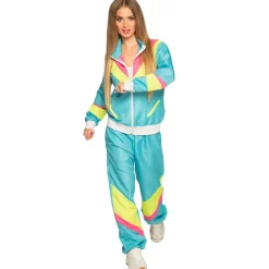 Trainingspak Retro vrouw neon