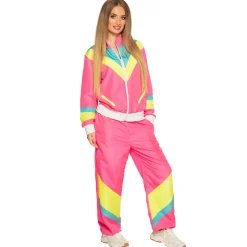 Trainingspak Retro vrouw neon