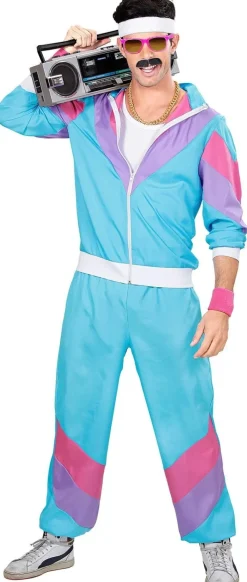 Trainingspak 80s blauw