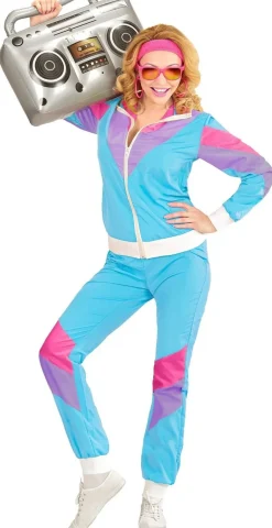 Trainingspak 80s blauw