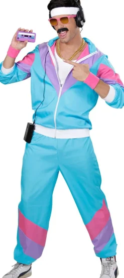 Trainingspak 80s blauw