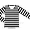 T-shirt streepjes zwart-wit maat 128/140