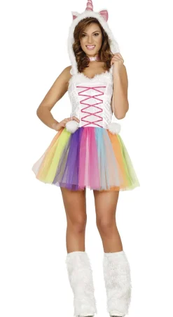 Unicorn rainbow jurkje dames