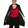 Vampieren cape met rode binnenkraag 110cm