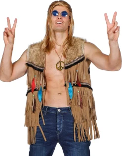 Vest met franjes voor indiaan of hippie