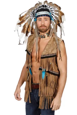 Vest met franjes voor indiaan of hippie